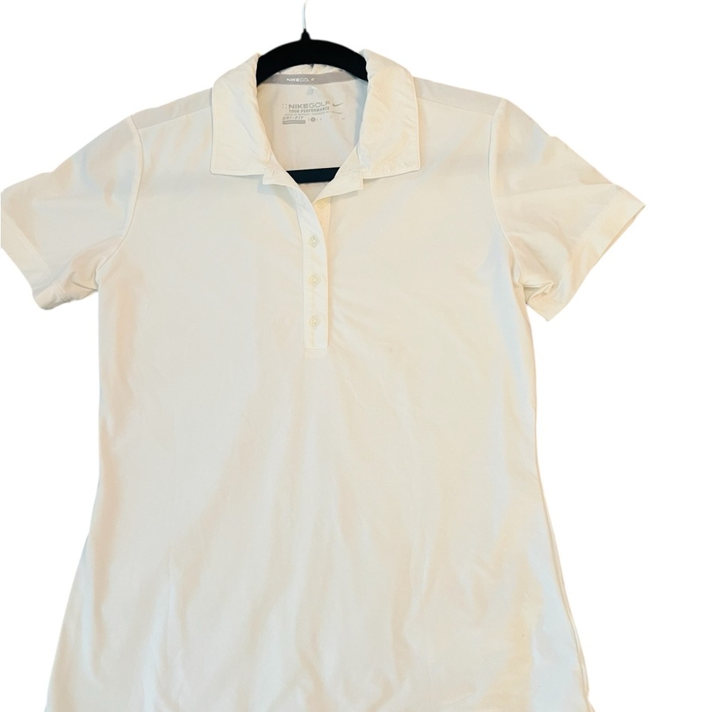 Nike Women's Cream Button Down Polo Shirt